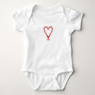 Zuckerstangen-Herz-Baby-Body Baby Strampler