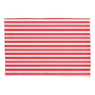Zuckerstangen-Rot-Weiß-Einfach-Horizontal-Gestreif Kissenbezug