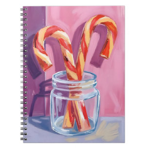 Zuckerstangen Vintage Weihnachten Notizblock