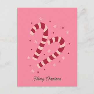 Zuckerstangen Weihnachten  Postkarte