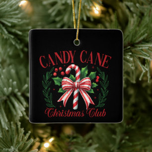 Zuckerstangen-Weihnachtsclub-Team passend zum Wint Keramikornament