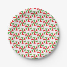 Zuckerstangen-Weihnachtsfeier-Papierplatten