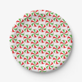 Zuckerstangen-Weihnachtsfeier-Papierplatten Pappteller