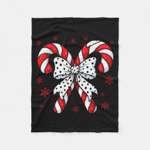 Zuckerstangen-Weihnachtszeit Mädchen Damen Retro C Fleecedecke