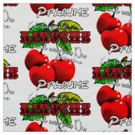 Zuckersüße rote K I R S C H E N Spruch Früchte Stoff