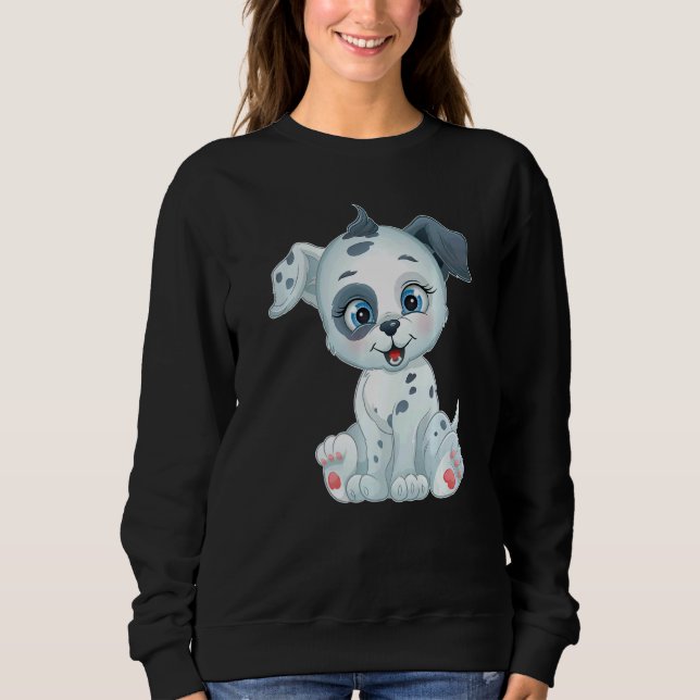 Zuckersüßer Baby Dalmatina Hunde Puppy Sweatshirt (Vorderseite)