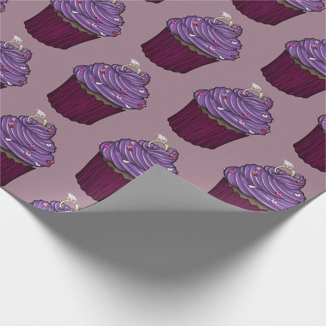 Zuckervorschlag Cupcake Geschenkpapier (Ecke)