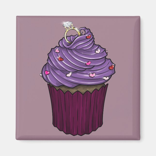 Zuckervorschlag Cupcake Magnet (Vorne)