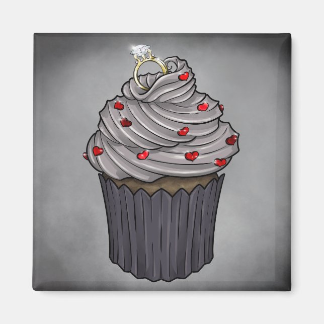 Zuckervorschlag Cupcake Magnet (Vorne)