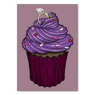 Zuckervorschlag Cupcake Tischnummer
