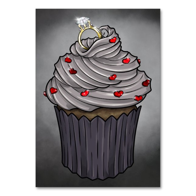 Zuckervorschlag Cupcake Tischnummer (Vorderseite)