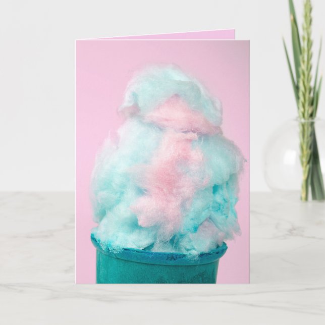 Zuckerwatte-Kegelgeburtstag Karte (Vorderseite)