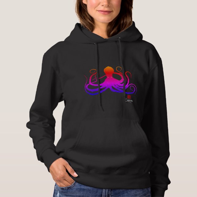 Zuckerwatte-Krake - Hoodie-Kleid Hoodie (Vorderseite)