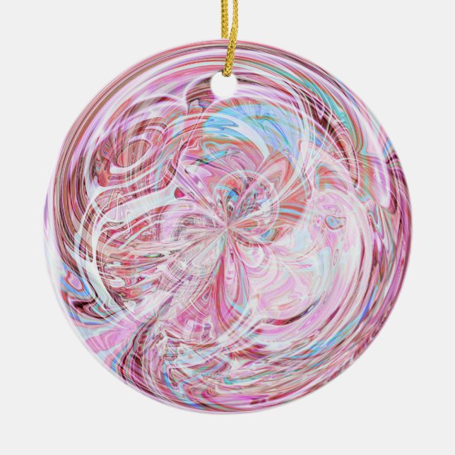Zuckerwatte-Mandala-Verzierung Keramik Ornament (Vorne)