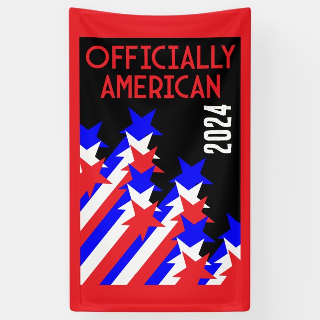 Zuerkennung der US-Staatsbürgerschaft Banner (Vertikal)