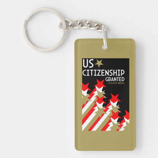 Zuerkennung der US-Staatsbürgerschaft Schlüsselanhänger (Vorderseite)
