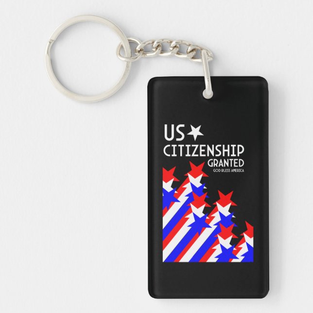 Zuerkennung der US-Staatsbürgerschaft Schlüsselanhänger (Vorderseite)