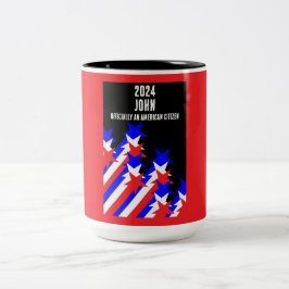 Zuerkennung der US-Staatsbürgerschaft Zweifarbige Tasse