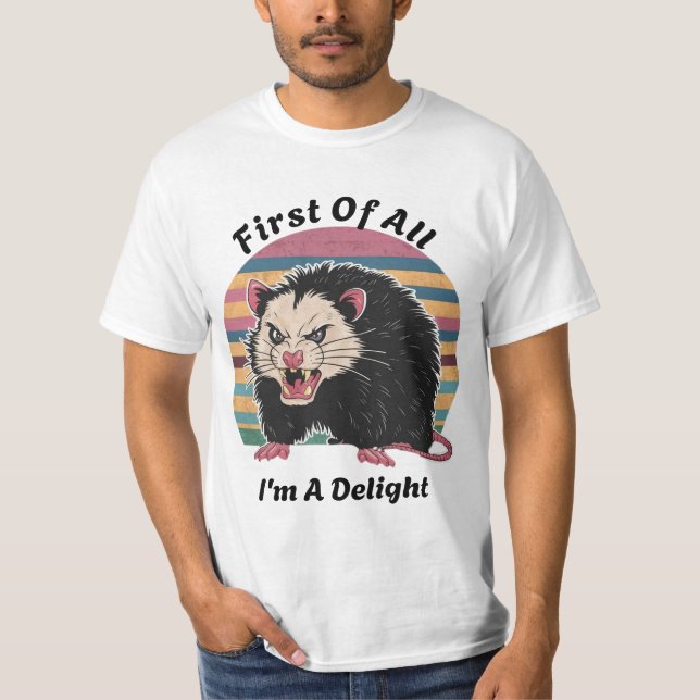 Zuerst bin ich ein erfreulicher T - Shirt (Vorderseite)