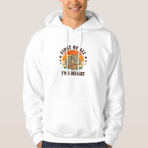 Zuerst bin ich ein erfreuliches Baby Hippo Moo Den Hoodie