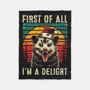 Zuerst bin ich ein erstaunlicher Angry Opossum Pos Fleecedecke