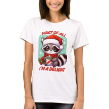 Zuerst bin ich ein Freude Weihnachten Raccoon Funn