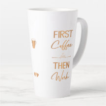 Zuerst Kaffee dann arbeiten Glam mädchenhafte Typo