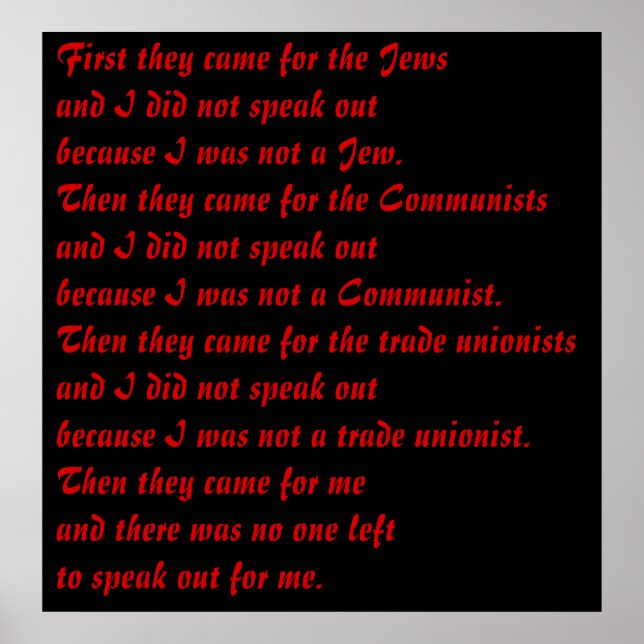 Zuerst kamen sie poster (Vorne)