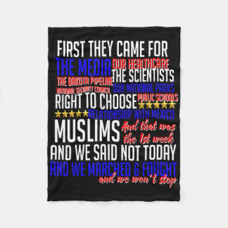 Zuerst kamen sie zu Shirt Science Zivil Rights Res Fleecedecke