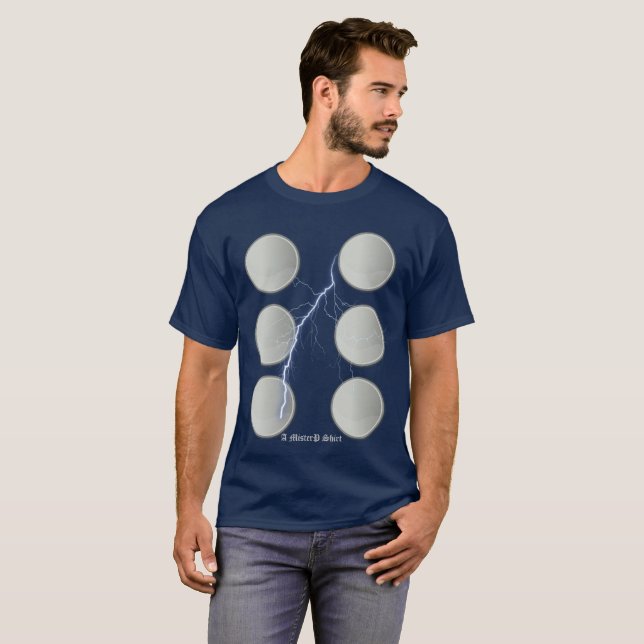 Zuerst kommt der Blitz - ein MisterP-Shirt T-Shirt (Vorne ganz)