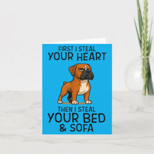 Zuerst stehle ich dein Herz, dein Bett, Sofa, Boxe Karte