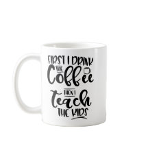 Zuerst trinke ich den Kaffee, dann, das ich die