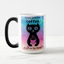 Zuerst trinke ich Kaffee, dann mache ich das Ding