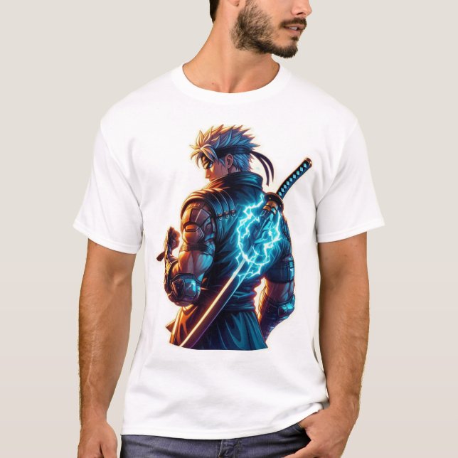 Zuerst versuchen. Brennen Sie heller." Cyberpunk A T-Shirt (Vorderseite)