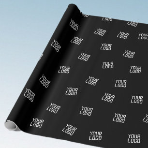 Zufällig angeordnetes Design, Firmenlogo oder Bild Geschenkpapier