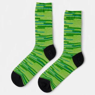 Zufällige abgenutzte grüne Streifen verrückte Sock Socken