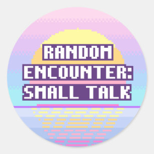Zufällige Begegnung: Small Talk Pixel Aufkleber