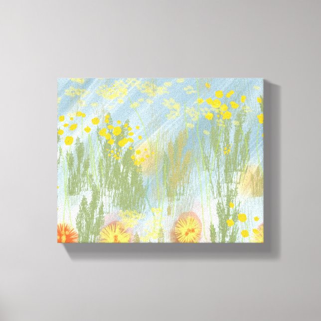 Zufällige Blume Gestrickte Canvas drucken Leinwanddruck (Vorderseite)