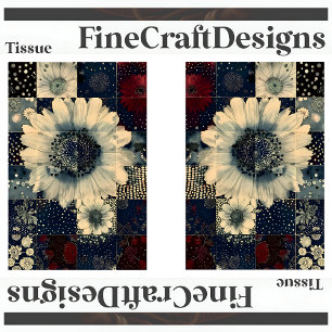 Zufällige Blumenkachel-Collage Decoupage L&R 152 Seidenpapier