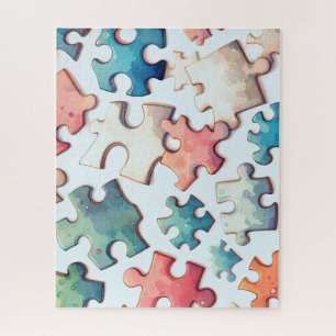 Zufällige Farbige Puzzleteile So Verwirrt