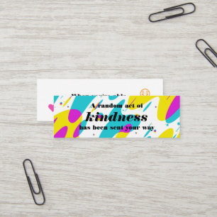 Zufällige Freundlichkeit Anruferkarte Mini Visitenkarte
