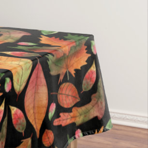 Zufällige Herbst Blätter Erdig Tischdecke