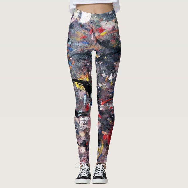 zufällige Kunst Leggings (Vorderseite)