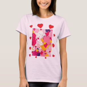 "Zufällige Liebesgedanken" - Farbige Abstraktion T-Shirt