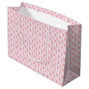 Zufälliges Rosa Flamingo Vogel Muster Große Geschenktüte