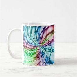 Zufälligkeit | Multicolor Fraktal Art Kaffeetasse