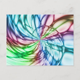 Zufälligkeit | Multicolor Fraktal Art Postkarte