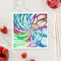 Zufälligkeit | Multicolor Fraktal Art Serviette
