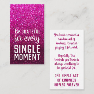 Zufallsakt der Freundlichkeit Hot Pink Visitenkarte