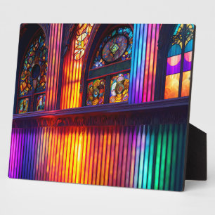 Zuflucht   Regenbogen-Innenansicht der Kirche Tisc Fotoplatte